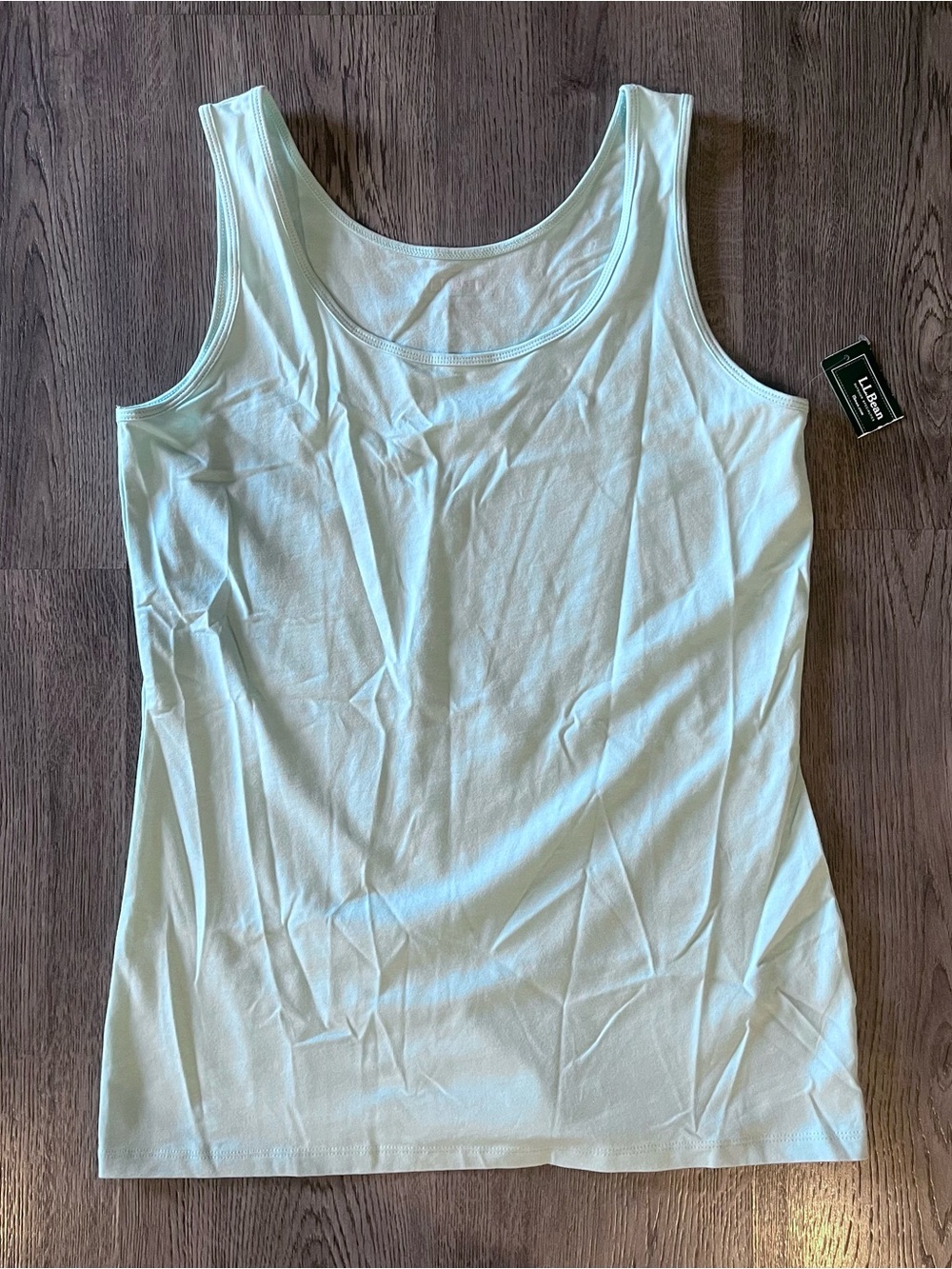 NWT L.L. Bean Women's Layering Tank in Cool Sea Blue